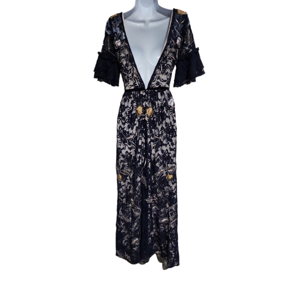 *Frock and Frill Embroidered Sequins Lace Maxi Boho Dress 8 - Picture 7 of 12